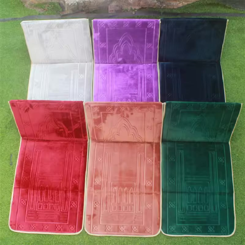 Tapis de prière pliable épais avec dossier