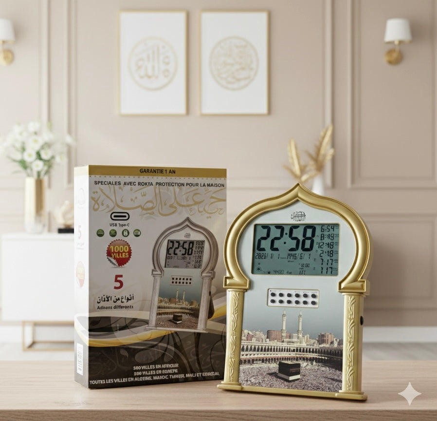 Horloge Adhan avec option Roqya