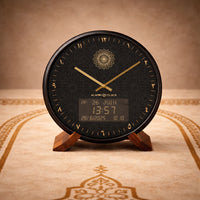 Horloge de prière Waqti Arabian AC111-A, cadran à chiffres arabes et écran digital intégré