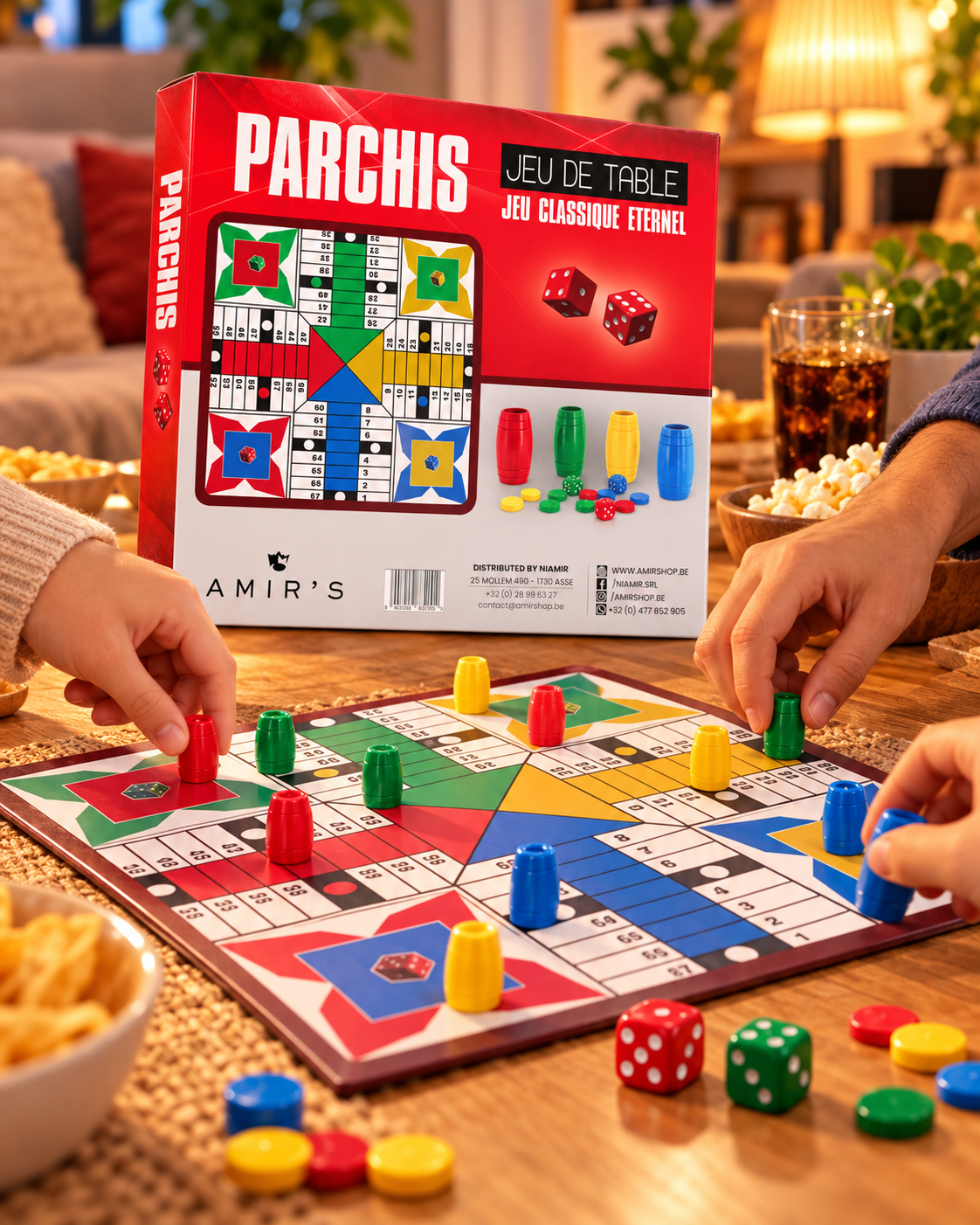 Parchis - partie conviviale en cours